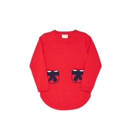 The Beaufort Bonnet Company Terrell Sweater Tunic with Bows, Richmond Red The Beaufort Bonnet Company Terrell Sweater Tunic with Bows, Richmond Red