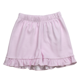 LullabySet Charlotte Shorts, Pink Mini Gingham Pima