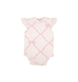 The Beaufort Bonnet Company Wendy Onesie- Eyelet Sleeves The Beaufort Bonnet Company Wendy Onesie- Eyelet Sleeves