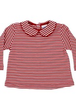 The Bailey Boys Button Back Knit Shirt, Red Stripe