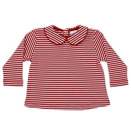 The Bailey Boys Button Back Knit Shirt, Red Stripe