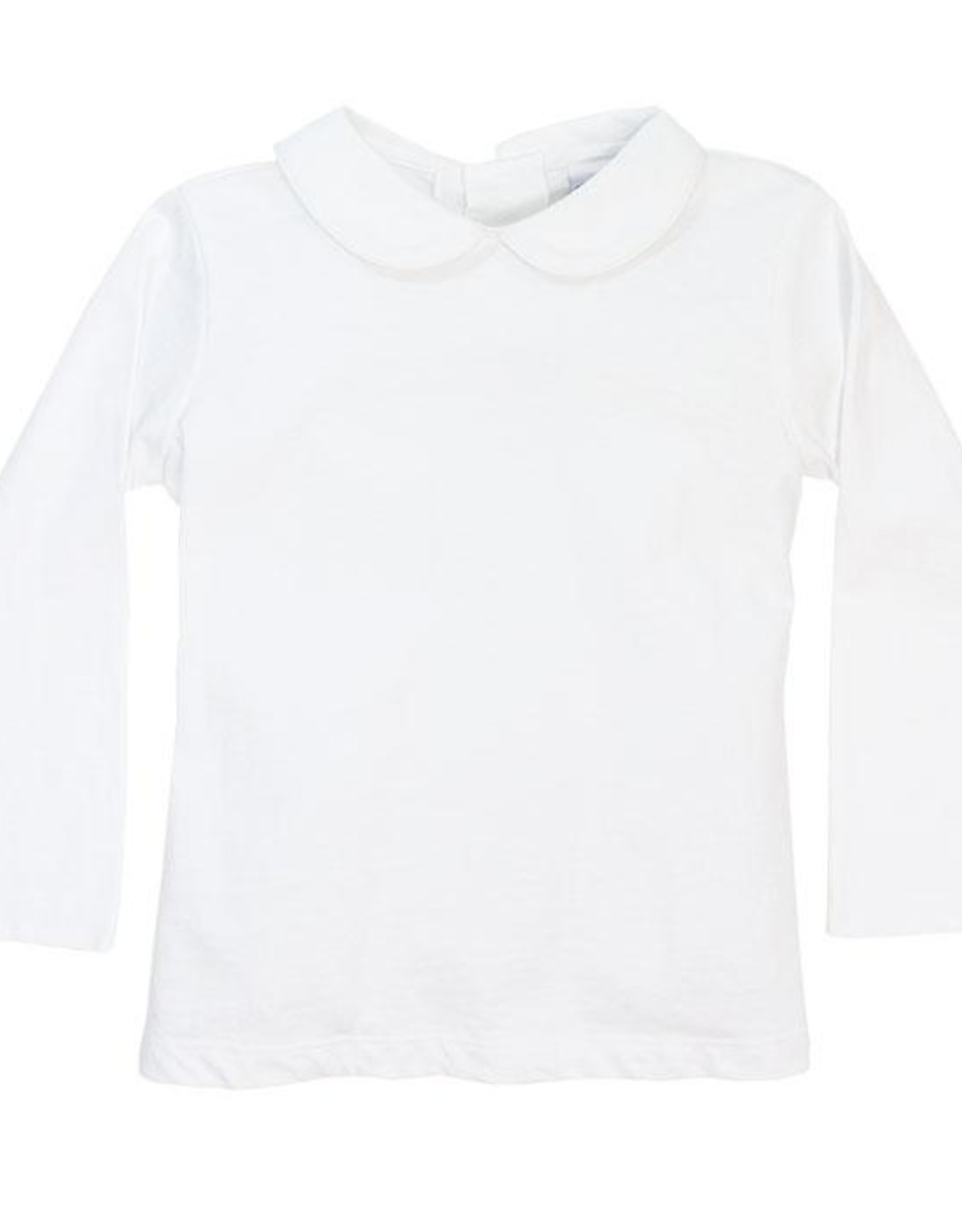The Bailey Boys Long Sleeve White Knit Unisex Peter Pan Shirt
