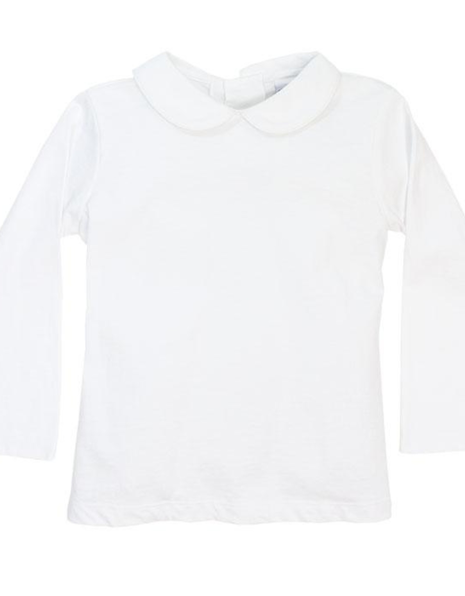 The Bailey Boys White Knit Unisex Long Sleeve Piped Shirt