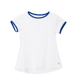 SET Bridget Basic S/S Tee White/Royal Welting