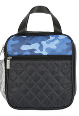 Iscream Blue Camo Quilted Lunchbox