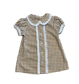 Anvy Kids Purple/Gold Check Shirley Dress