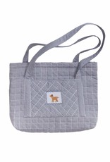 Little English Quilted Luggage - Navy Dog