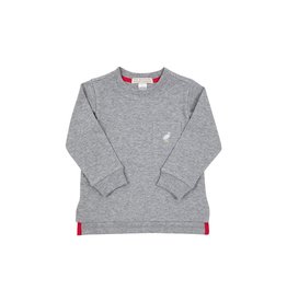 The Beaufort Bonnet Company Carter Crewneck LS w/ Pocket, Gratz Park Gray The Beaufort Bonnet Company Carter Crewneck LS w/ Pocket, Gratz Park Gray