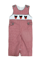 Banana Split Mouse Ears Smocked Boys Longall