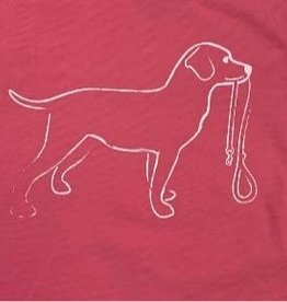 Mustard & ketchup LS Pink Dog with Leash Tshirt