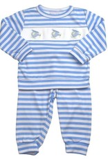 LullabySet Bayou Play Set LS - Blue Stripe Knit w/ Helicopters
