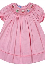 Anavini Pink Bishop Dress with Cupcake Smocking