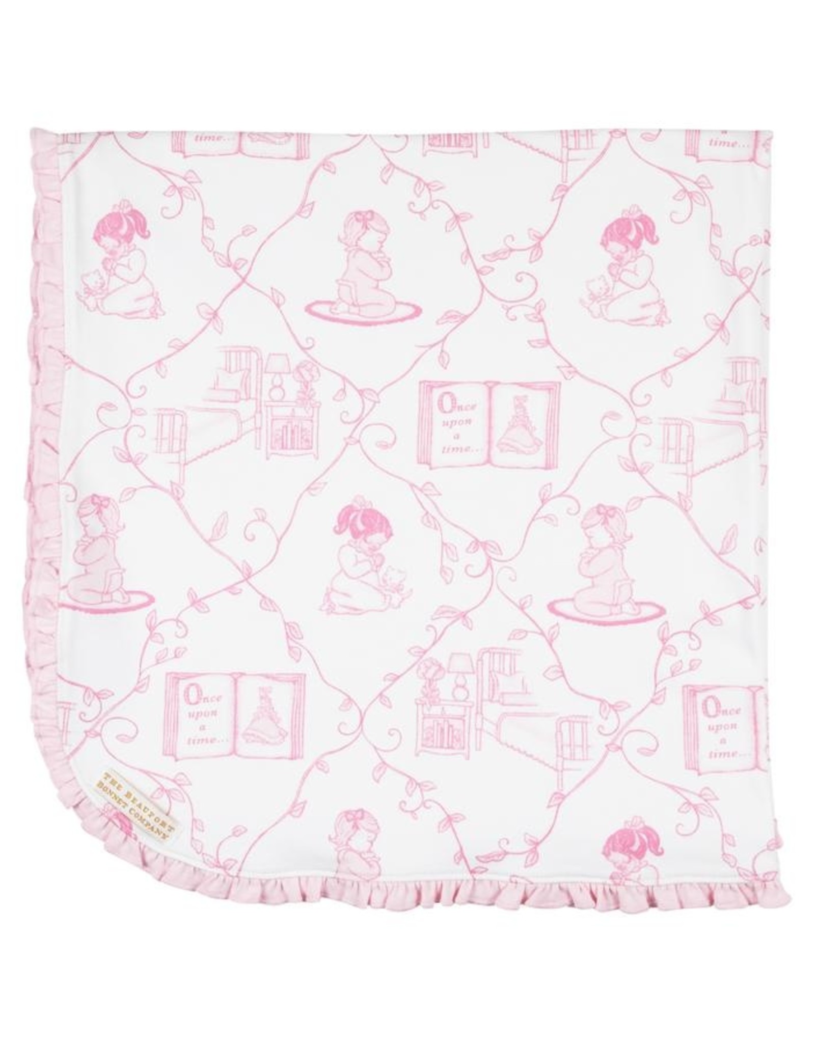 The Beaufort Bonnet Company Baby Buggy Blanket Chinoiserie Palm Beach Pink