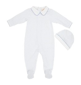 The Beaufort Bonnet Company Rock Me Romper - Barbados Blue Micro Dot The Beaufort Bonnet Company Rock Me Romper - Barbados Blue Micro Dot