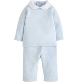 Little English Quilted Pant Set Light Blue