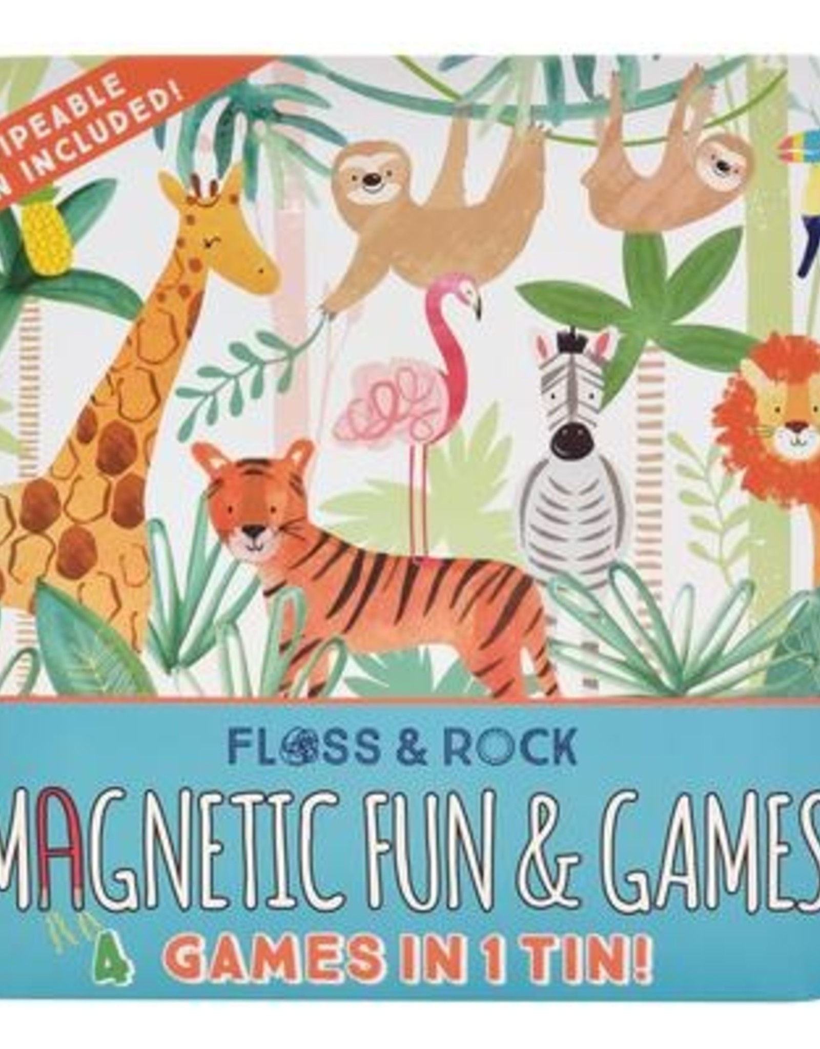 Floss & Rock Magnetic Fun Games Tin Jungle