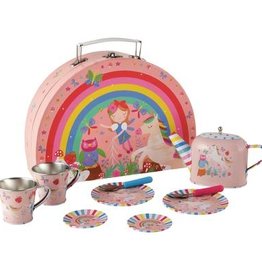Floss & Rock 10 Piece Tin Tea Set Rainbow Fairy