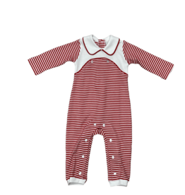 Squiggles L/S Coverall Red With White Yoke 3701/01