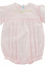 Feltman Brothers Floral Bullions And Lace Romper Pink