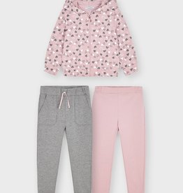 Mayoral Pink Heart Two Trouser Track Suit