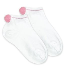 Jefferies Socks Ankle Sock with Pink Pom Pom 2208