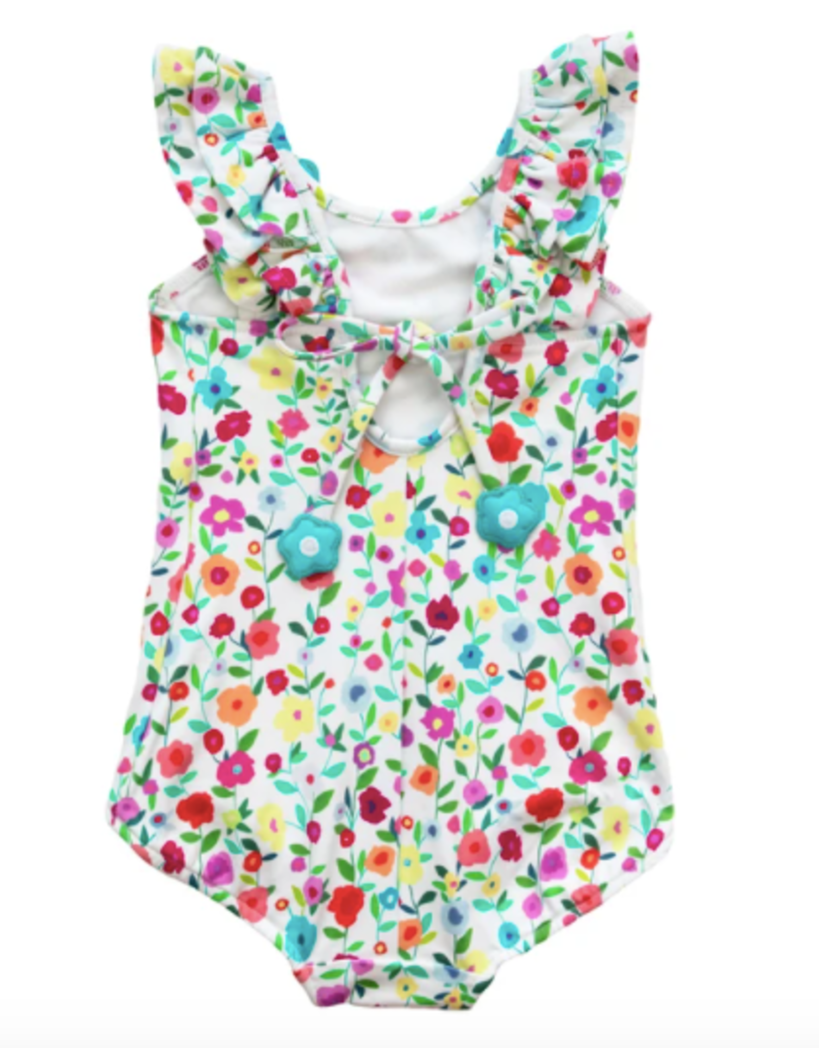 Florence Eiseman Floral Swimsuit with Ruffles