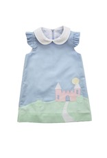 Florence Eiseman Blue Dress with Castle