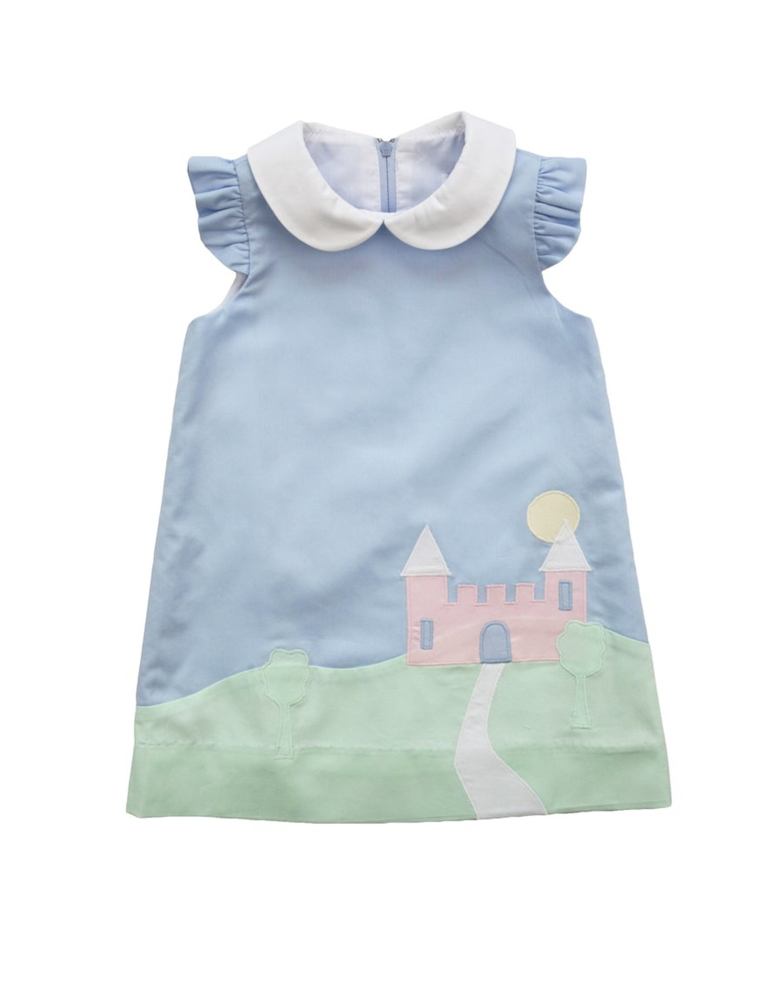 Florence Eiseman Blue Dress with Castle