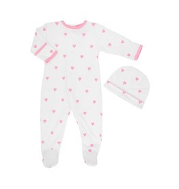 The Beaufort Bonnet Company Rock Me Romper Set, Hamptons Hot Pink Hearts The Beaufort Bonnet Company Rock Me Romper Set, Hamptons Hot Pink Hearts