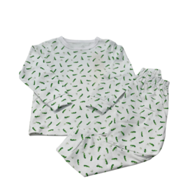 Le Petit Em Alligator 2-piece Long Sleeve PJs