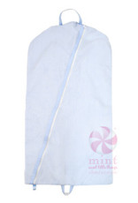 Mint Light Blue Seersucker Hanging Garment Bag