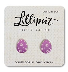 Lilliput Little Things Easter Egg Purple Earring
