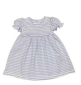 Zuccini Mackenzie Purple/White Striped SS Knit Dress