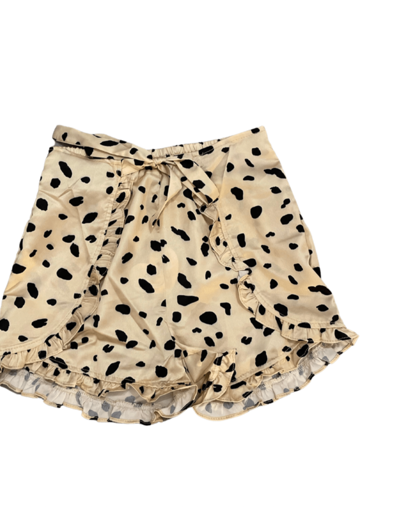 Hayden Los Angeles Ivory Wrap Shorts w/Ruffle