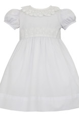 Claire and Charlie White Batiste Dress with Swiss Eyelet