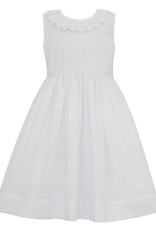 Claire and Charlie Sleeveless White Dress with Swiss Eyelet