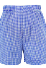 Claire and Charlie Royal Blue Gingham Shorts