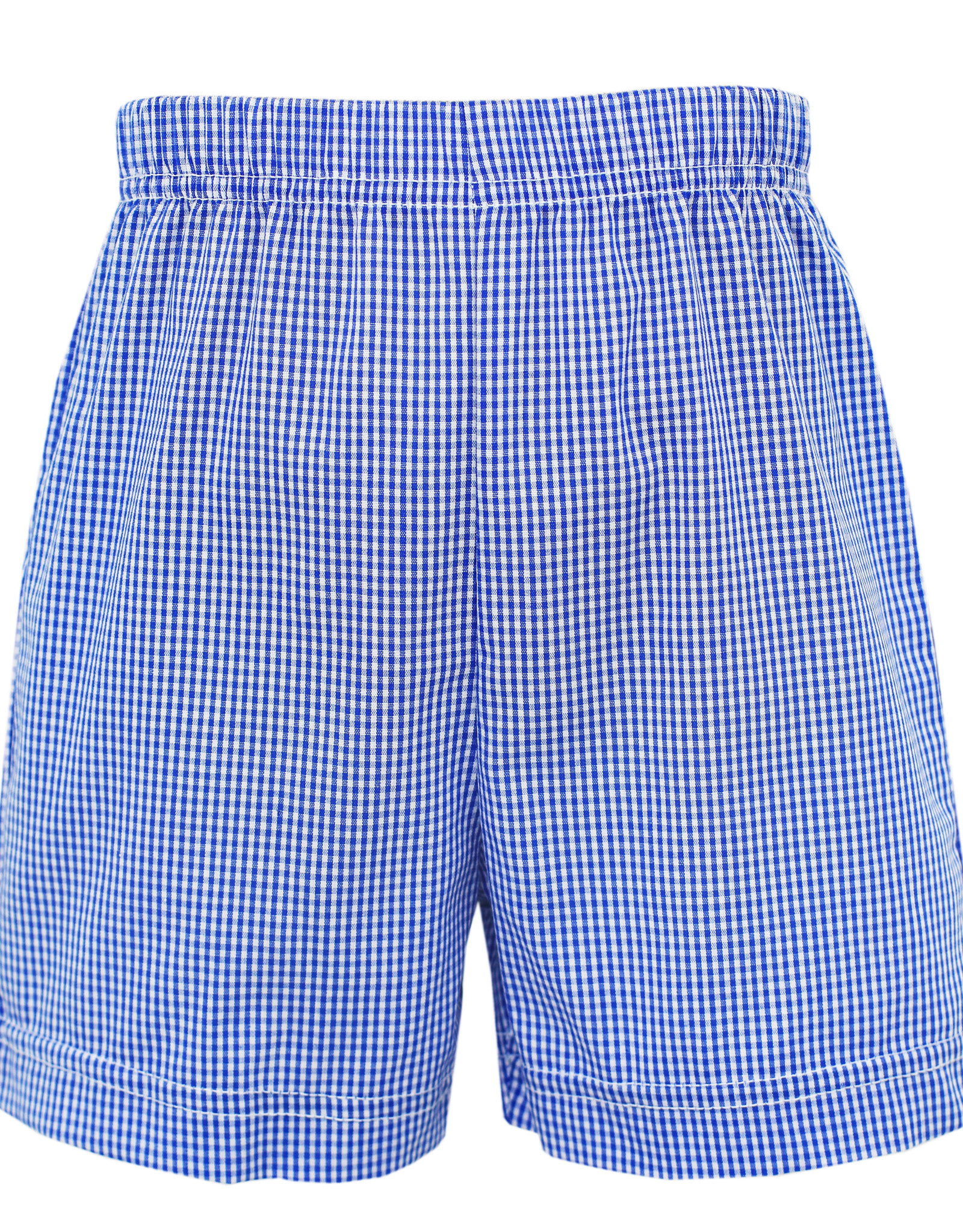 Claire and Charlie Royal Blue Gingham Shorts