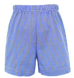 Claire and Charlie Royal Blue Gingham Shorts