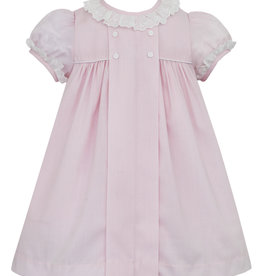 Claire and Charlie Pink Batiste Dress with Swiss Eyelet