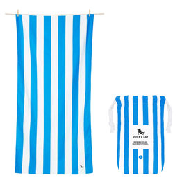 Dock & Bay Bondi Blue Cabana Striped Quick Dry Towel L (63x31)