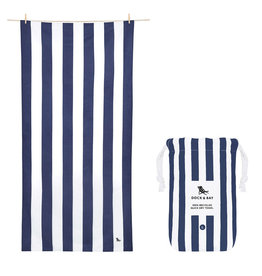 Dock & Bay Whitsunday Blue Striped Quick Dry Towel L (63X35")