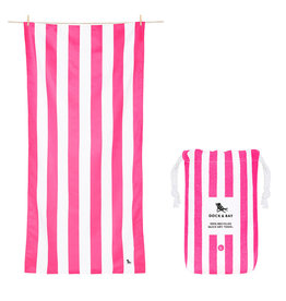 Dock & Bay Phi Pink Cabana Striped Quick Dry Towel L (63x35)