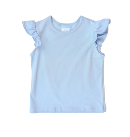 Color Works Blue  Angel Sleeve T-shirt