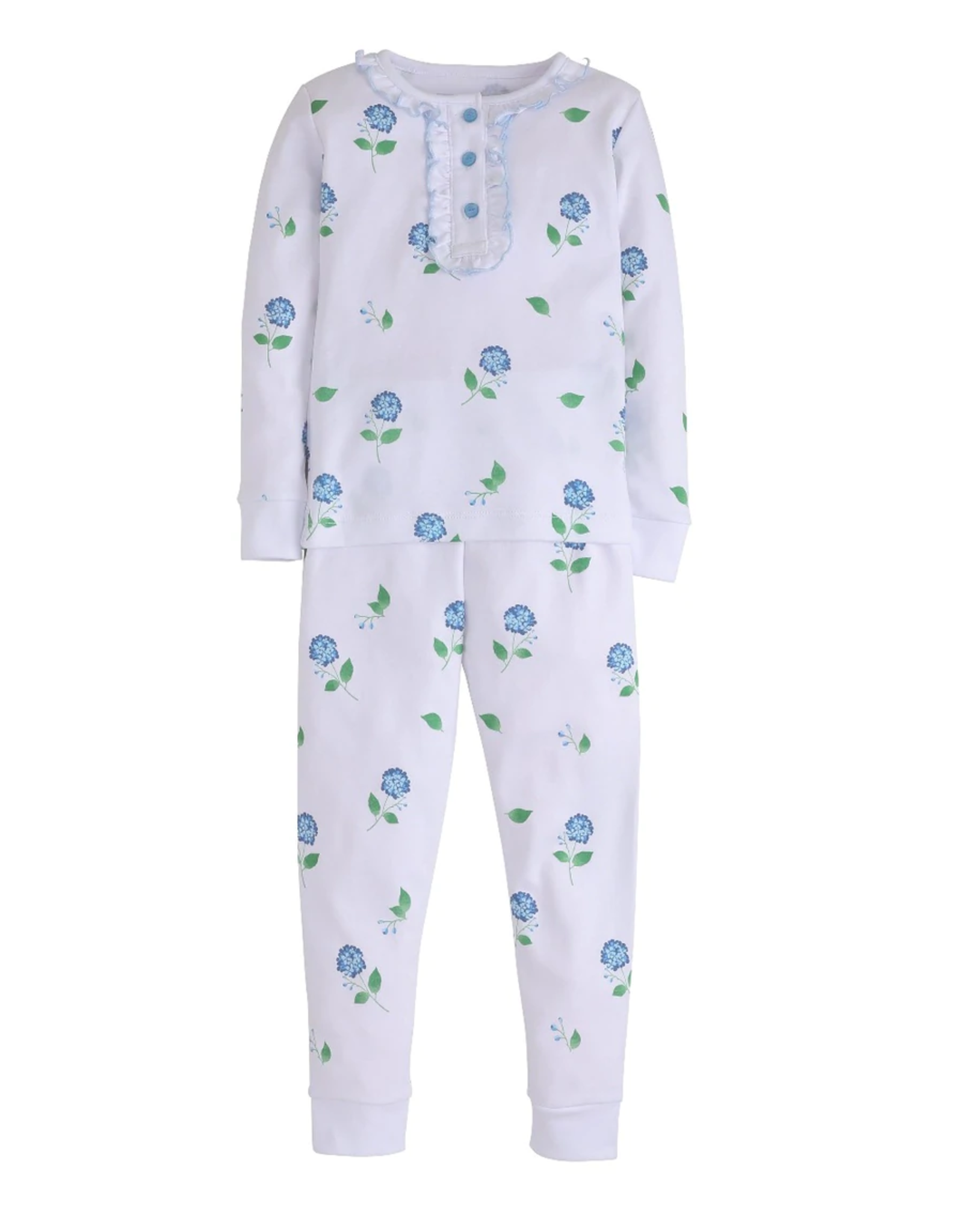Little English Girl Printed Jammies - Hydrangea