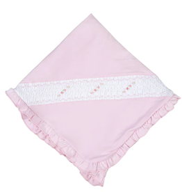 Magnolia Baby Sophie and Same Smocked Ruffle Receiving Blanket Pink