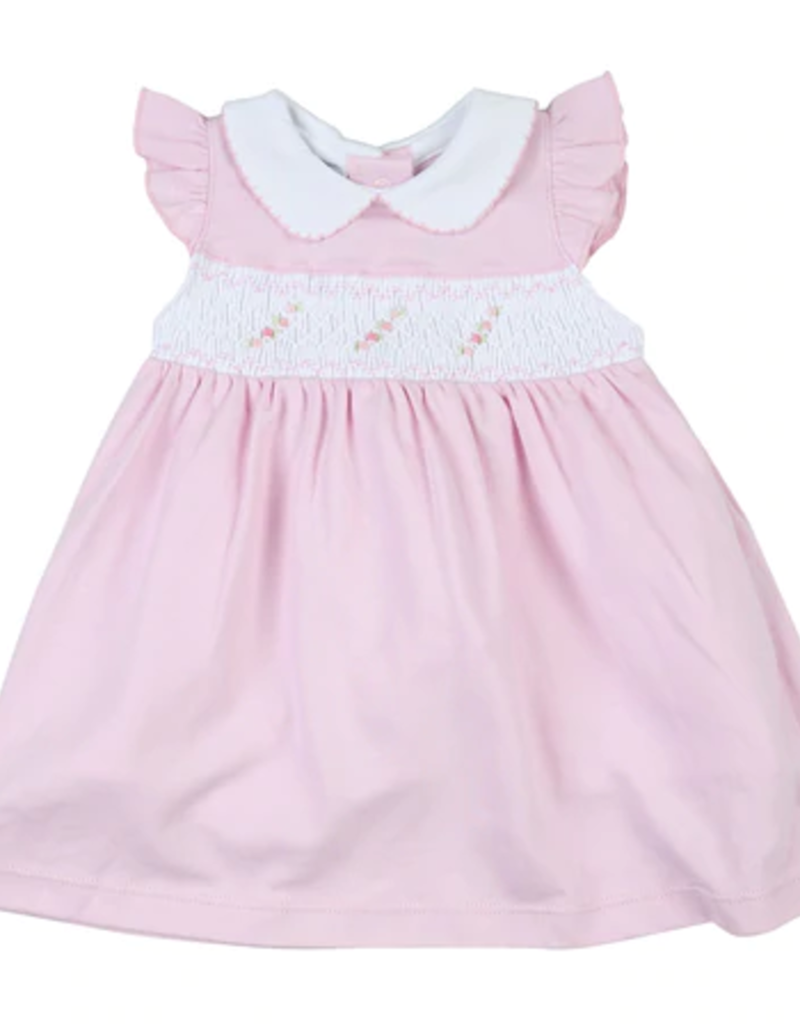 Magnolia Baby Sophie and Sam Smocked Collared Dress Pink