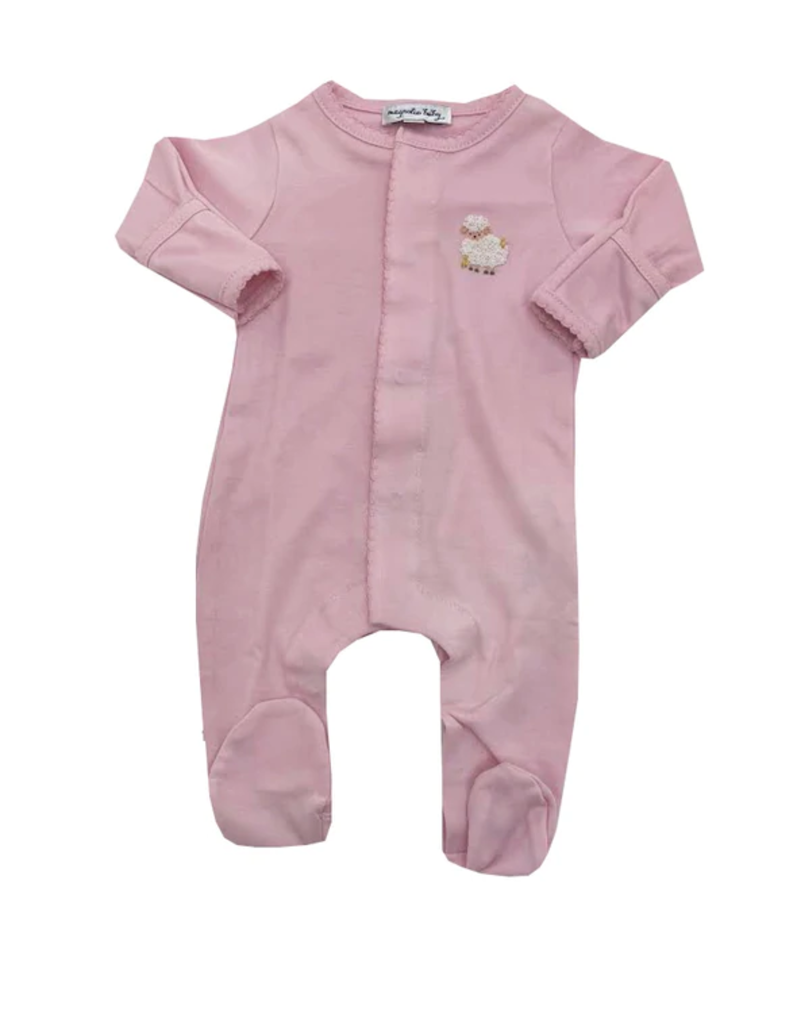 Magnolia Baby Tiny Lamb and Chicks Emb Footie Pink