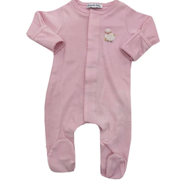 Magnolia Baby Tiny Lamb and Chicks Emb Footie Pink