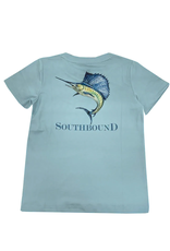 SouthBound Dry Fit Marlin Tee Light Blue